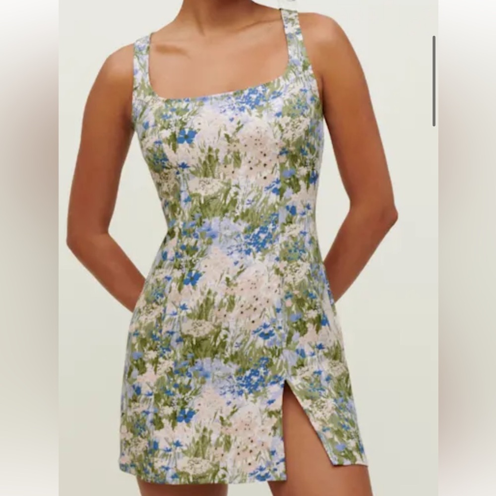 Reformation Blue and Green Sundress Mini - NWOT - size 02💙💚